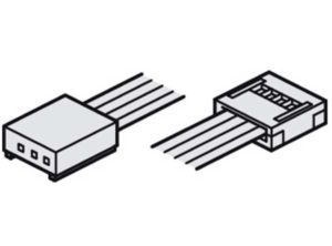 Cable de alimentación con unión clip,Para banda LED Loox RGB de 12 V (clip de 17 mm) Para la conexión en un mezclador de colores primarios –, longitud: 2000 mm