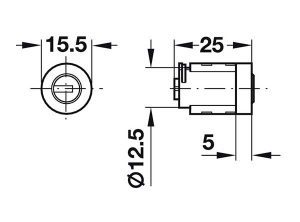 Núcleo intercambiable Premium 20,Häfele Symo, cierre individual, cierres diferentes