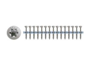 Tornillo universal encintados, Rosca parcial, Cabeza plana, T-STAR plus, 4CUT, Acero inoxidable A2